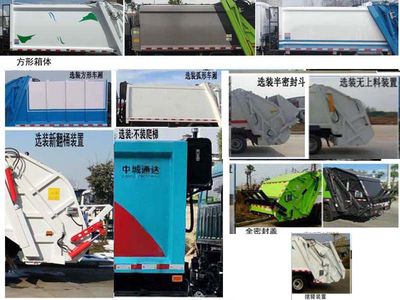 Zhongcheng Tongda brand automobiles CLE5070ZYSW6 Compressed garbage truck