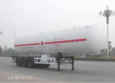 Baohuan HDS9400GRQFlammable gas tank transport semi-trailer