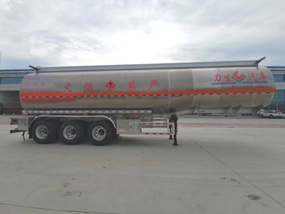 Lisheng  HLS9406GRY Aluminum alloy flammable liquid tank transport semi-trailer