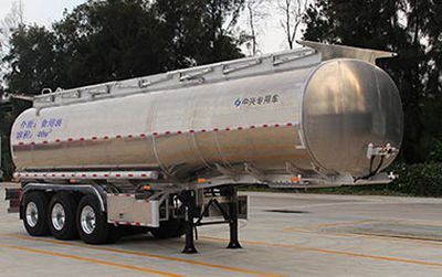 Qinglv  FZX9400GSY Aluminum alloy edible oil transportation semi-trailer