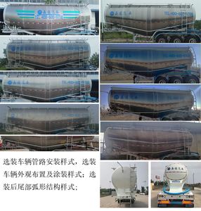 Jiayuntong  JTC9400GFLL Aluminum alloy medium density powder material transportation semi-trailer