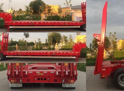 Huayue Xing brand automobiles FNZ9405TDP Low flatbed semi-trailer