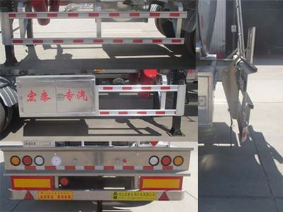 Zhengkang Hongtai brand automobiles HHT9401GRYC Aluminum alloy flammable liquid tank transport semi-trailer