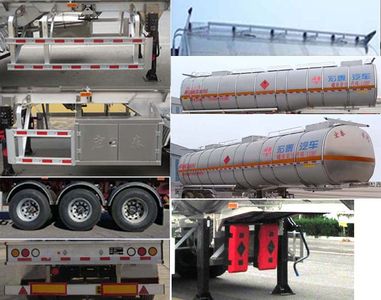 Zhengkang Hongtai brand automobiles HHT9401GRYC Aluminum alloy flammable liquid tank transport semi-trailer