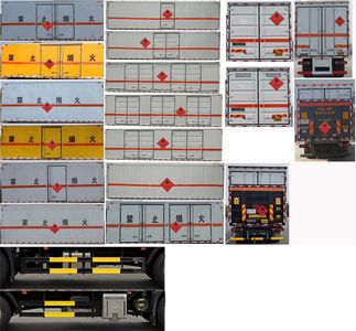 Jiangte brand automobiles JDF5181XRYB6 Flammable liquid box transport vehicle