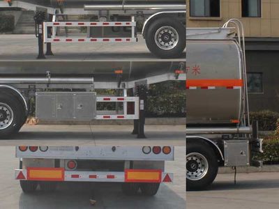 Wanqi Automobile CTD9400GYY Aluminum alloy oil transport semi-trailer