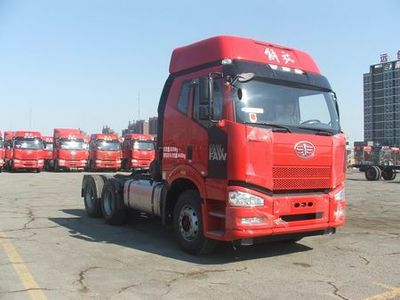 Jiefang Automobile CA4250P66K2L1T1E5Z Flat head diesel semi-trailer tractor