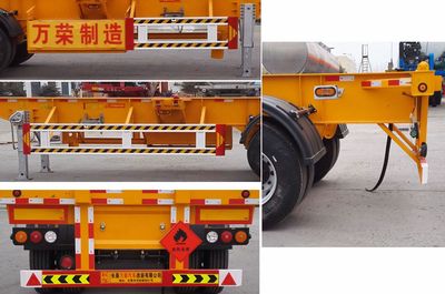 Xinwanrong brand automobiles CWR9400TWY Transport semi-trailer of dangerous goods tank frame