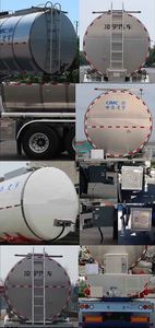 Lingyu  CLY9400GPG36 Ordinary liquid transport semi-trailer