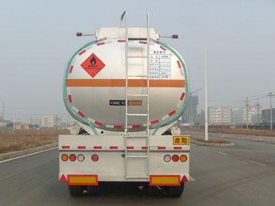 Lingyu  CLY9401GRYD Aluminum alloy flammable liquid tank transport semi-trailer