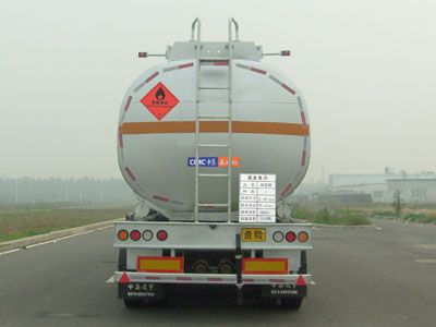 Lingyu  CLY9401GRYD Aluminum alloy flammable liquid tank transport semi-trailer