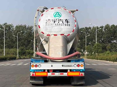 Lingyu  CLY9401GFL8 Aluminum alloy medium density powder material transportation semi-trailer