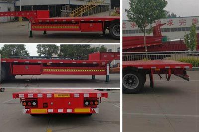 Tianrui  HLY9400TDP Low flatbed semi-trailer