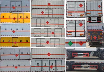 Jiangte brand automobiles JDF5180XRQE6 Flammable gas box transport vehicle