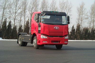 Jiefang Automobile CA4180P66K24HE Flat head diesel semi-trailer tractor