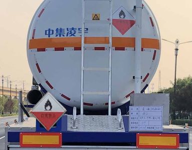 Lingyu  CLY9408GRY20 Flammable liquid tank transport semi-trailer