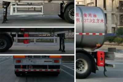 Daiyang  TAG9401GSYB Aluminum alloy edible oil transportation semi-trailer