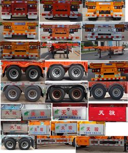 Tianjun Dejin brand automobiles TJV9350TJZE Container transport semi-trailer