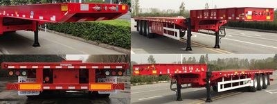 Huajun  ZCZ9408TDPL Low flatbed semi-trailer