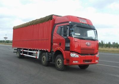 Jiefang Automobile CA5250XXYP63K2L6T3A2HE Flat headed diesel canopy transport vehicle