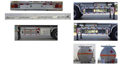 Jinbi  PJQ9400GRYL Aluminum alloy flammable liquid tank transport semi-trailer