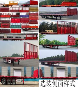 Xinwanrong brand automobiles CWR9400TPB Flat transport semi-trailer