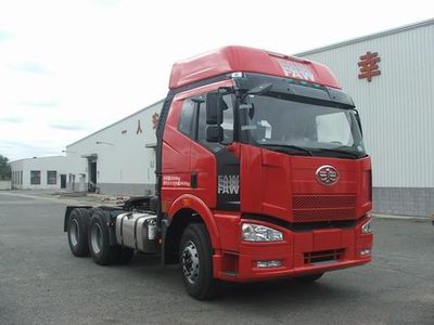 Jiefang Automobile CA4250P66K2L0T1AE Flat head diesel semi-trailer tractor