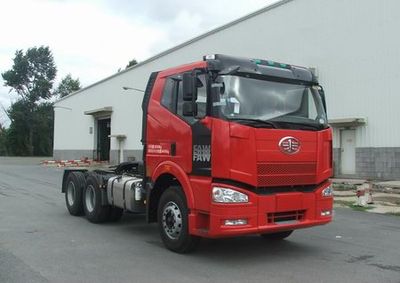 Jiefang Automobile CA4250P66K2L0T1AE Flat head diesel semi-trailer tractor