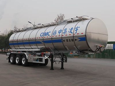 Lingyu  CLY9400GSY40 Edible oil transportation semi-trailer