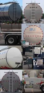 Lingyu  CLY9400GSY40 Edible oil transportation semi-trailer