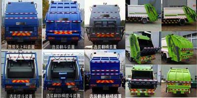 Huatong brand automobiles HCQ5112ZYSE5 Compressed garbage truck