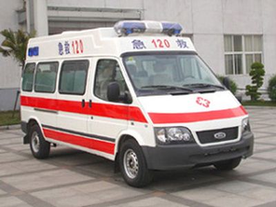 Jiangling Quanshun brand automobiles JX5047XJHMCB ambulance