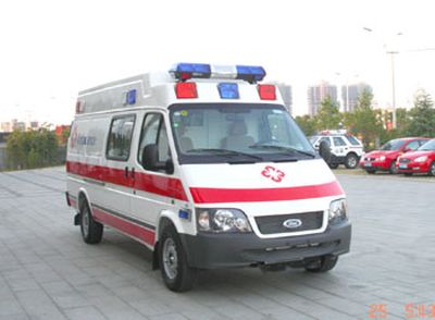 Jiangling Quanshun brand automobiles JX5047XJHMEC ambulance