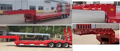 Shi Shi Da Pai Automobile RSD9401TDP Low flatbed semi-trailer