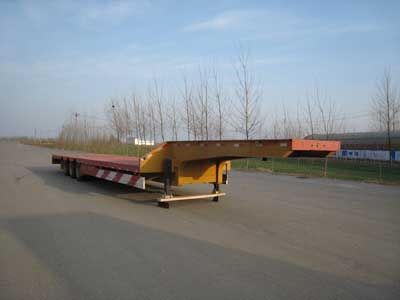 Huashi  ES9380TDP Low flatbed semi-trailer