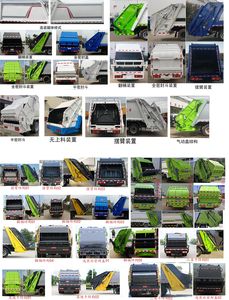 Huatong brand automobiles HCQ5120ZYSEQ6 Compressed garbage truck