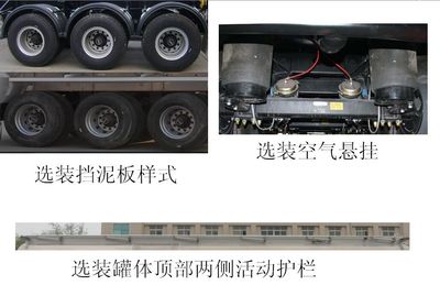 Special transport  DTA9408GYYC Aluminum alloy oil transport semi-trailer