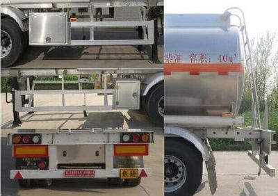 Special transport  DTA9408GYYC Aluminum alloy oil transport semi-trailer