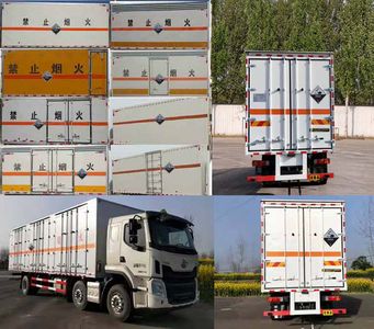 Huatong brand automobiles HCQ5260XFWLZ6 Corrosive goods box transport vehicle