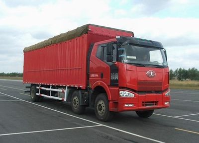 Jiefang Automobile CA5250XXYP63K2L6T3A2E Flat headed diesel canopy transport vehicle