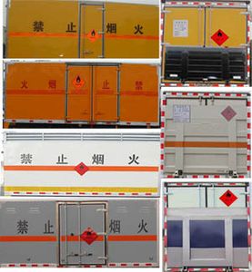 Jiangte brand automobiles JDF5040XRQJX Flammable gas box transport vehicle