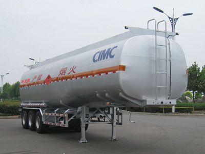 Lingyu  CLY9404GRYB Flammable liquid tank transport semi-trailer