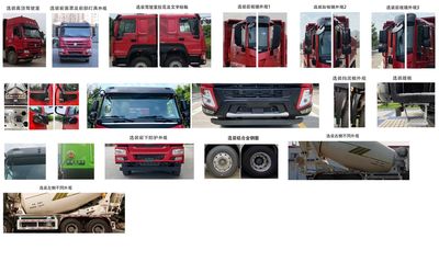 Haowo  ZZ5312GJBV3567Z1XBEV Pure electric concrete mixing and transportation vehicle