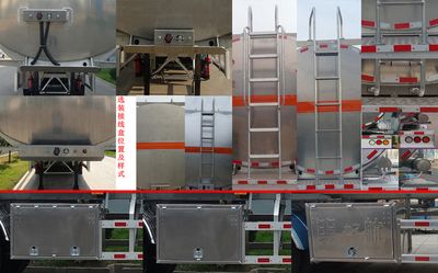 Minghang  ZPS9404GRY Aluminum alloy flammable liquid tank transport semi-trailer