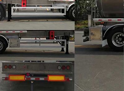 Dongfeng  EQ9400GRYTZ Aluminum alloy flammable liquid tank transport semi-trailer