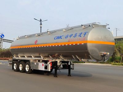 Lingyu  CLY9407GYY48 Aluminum alloy oil transport semi-trailer