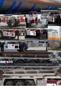 Lingyu  CLY9407GYY48 Aluminum alloy oil transport semi-trailer