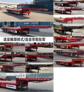 Jianyu brand automobile YFZ9400TDPQ Low flatbed semi-trailer