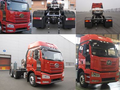 Jiefang Automobile CA4250P66K29T1E5M Flat head natural gas semi-trailer tractor