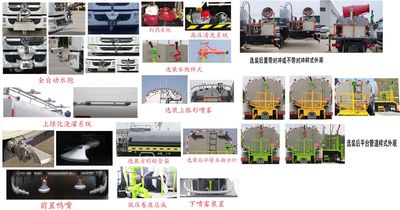 Huatong brand automobiles HCQ5161GPSEQ6 watering lorry 